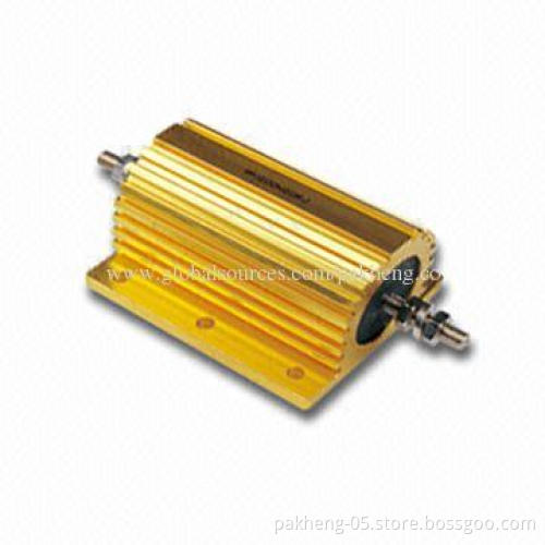 High-power/Wirewound Resistor with Gold-plated Aluminum Housing, 25 to 500 and 1000W Power